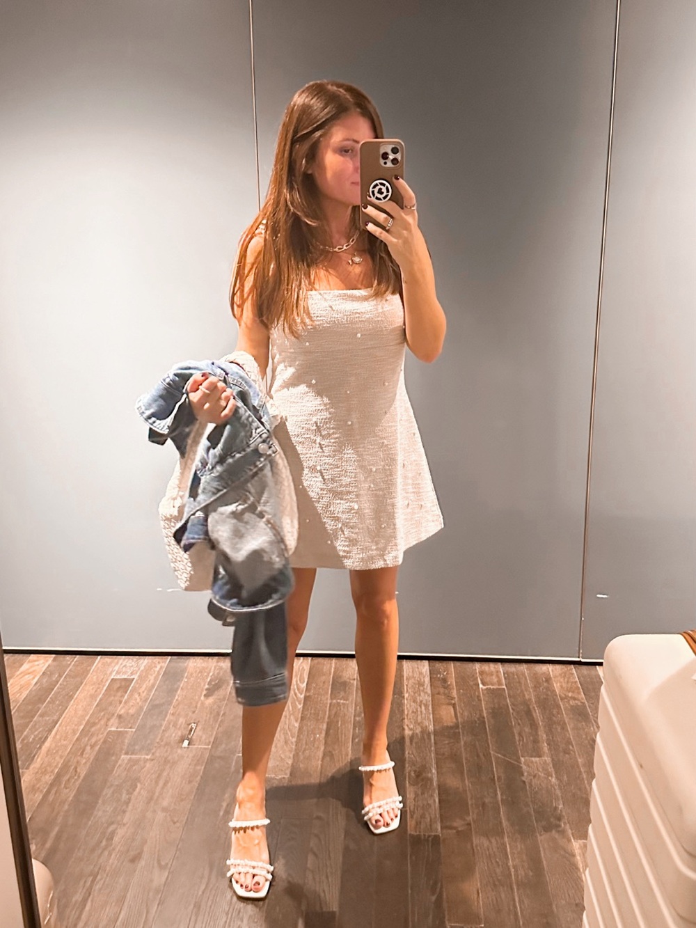 H&M Shimmering Cream  Dress